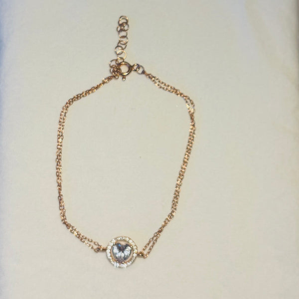 Heart-Shaped Silver Bracelet for Women