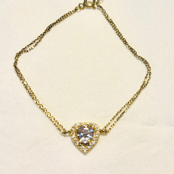 Heart-Shaped Silver Bracelet for Women
