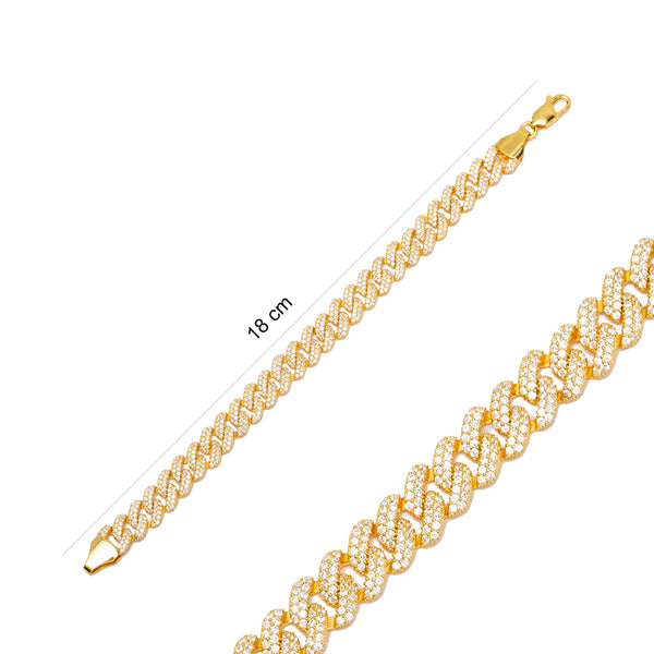 Men’s Women's Classic Cuban Link Chain Bracelet – 925 Sterling Silver