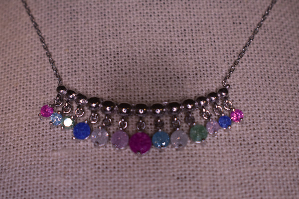 MultiColor Gemstone Sterling Silver Silver Color Necklace