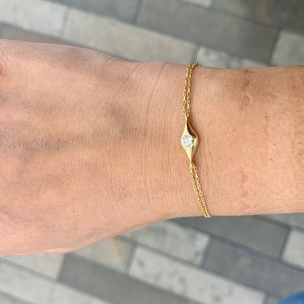 Dainty Small Eye Shape Crystal Bracelet