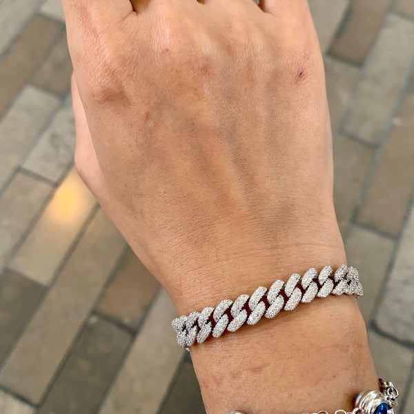 Men’s Women's Classic Cuban Link Chain Bracelet – 925 Sterling Silver