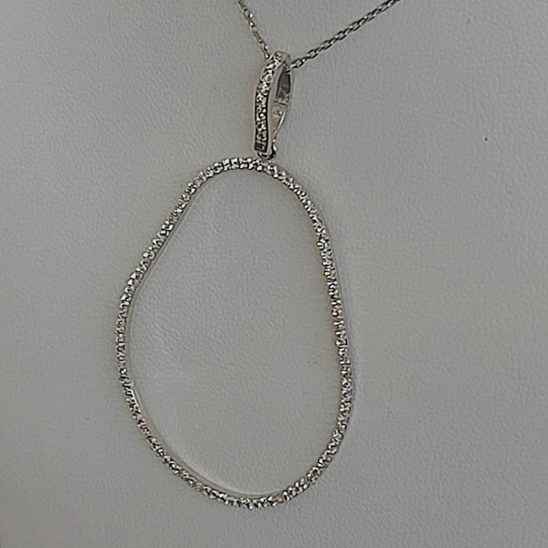 Stylish Crystal Shinning Necklace Sterling Silver
