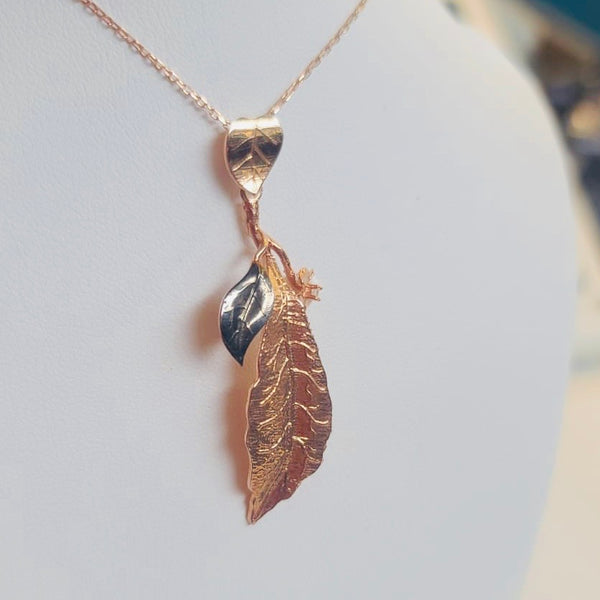 Leaf Necklace Rose Golf