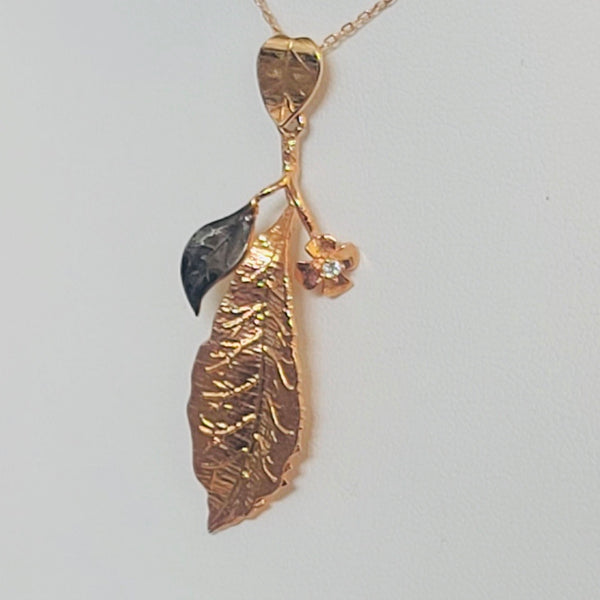 Leaf Necklace Rose Golf