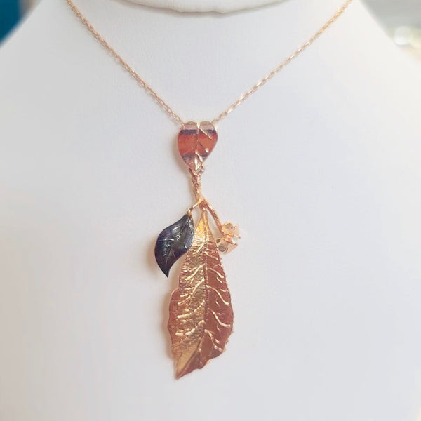 Leaf Necklace Rose Golf