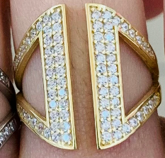 Authentic Gladiator Geometric Sterling Silver Ring