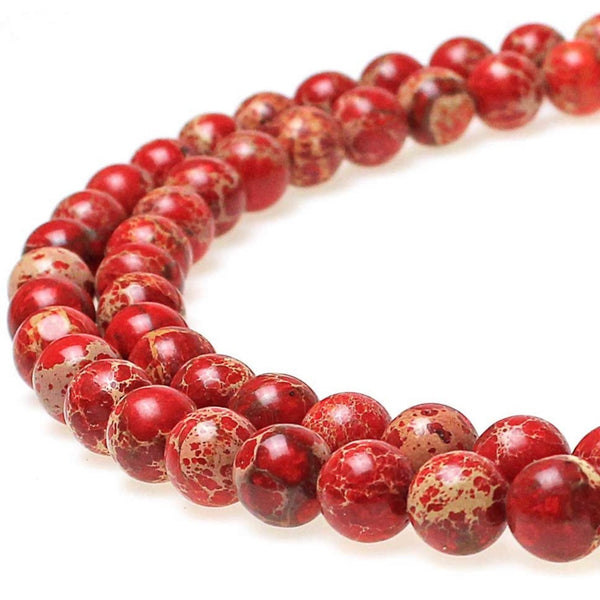 Red Sea Sediment Jasper with Crown Crystal Men Women Natural Gemstone Beaded Bracelet