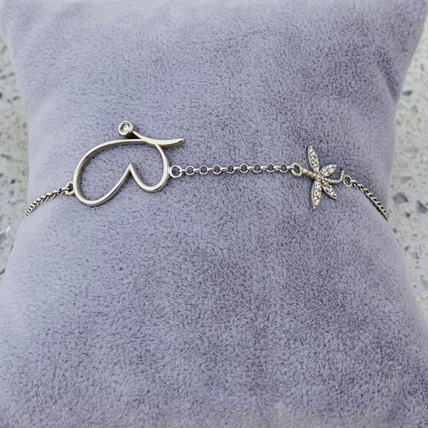 Modern Butterfly Sterling Silver Bracelet