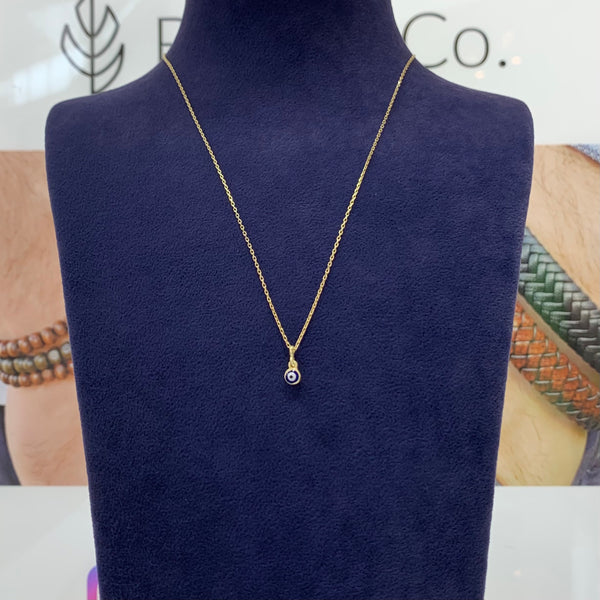 Small Evil Eye Pendant Necklace for Protection