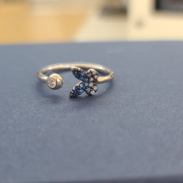 Butterfly Delicate Ring 925 Sterling Silver Adjustable