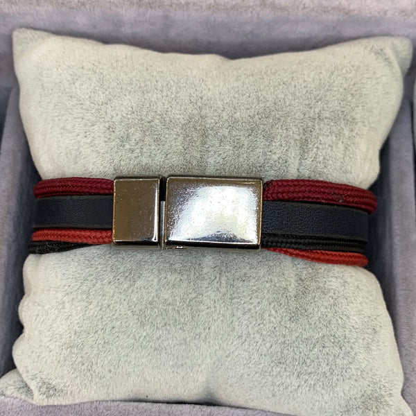 Multiple Strips Men Leather Bracelet