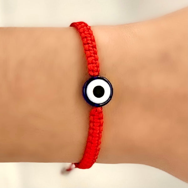 Evil Eye Braided Adjustable Wowen Bracelet