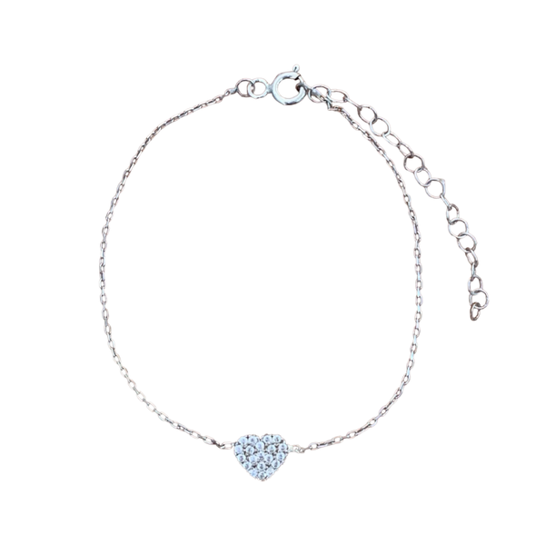 Tiny Heart Sterling Silver Bracelet
