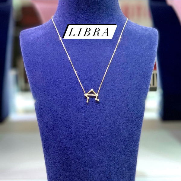 New Trendy Zodiac Sign Sterling Silver Necklace