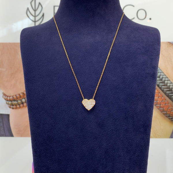Single Small Heart Sterling Silver Necklace
