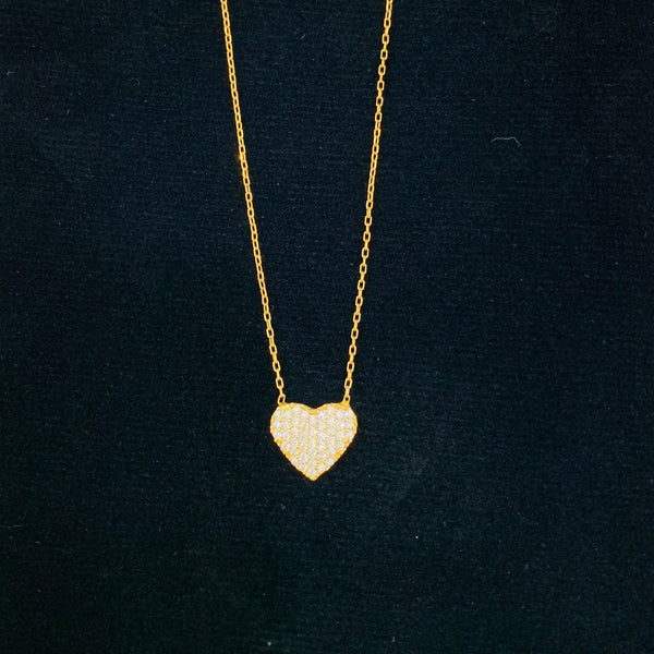 Single Small Heart Sterling Silver Necklace
