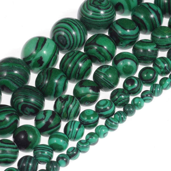 Malachite with Cross Crystal Men Women Natural Gemstone Beaded Bracelet