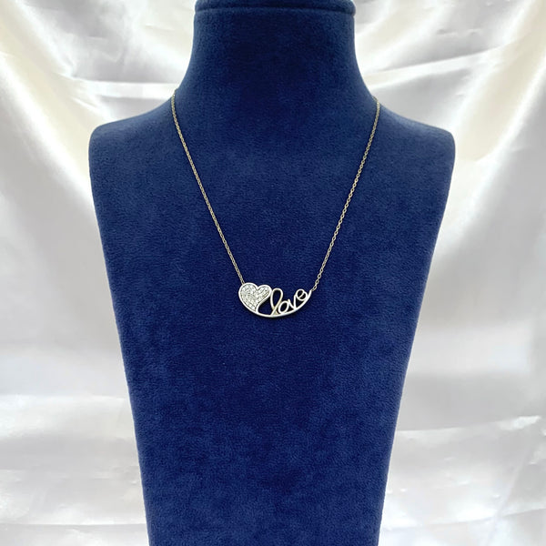 LOVE Heart Sterling Silver Necklace