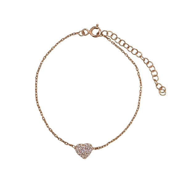 Tiny Heart Sterling Silver Bracelet