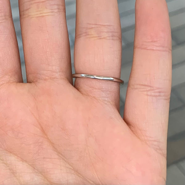 Mini Circular Heart Sterling Silver Ring