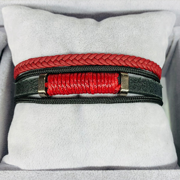 Cool Multiple Leather Men Bracelet