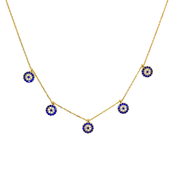 Multiple Evil Eye Crystal Necklace