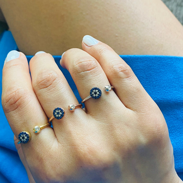 Evil Eye Ring Adjustable