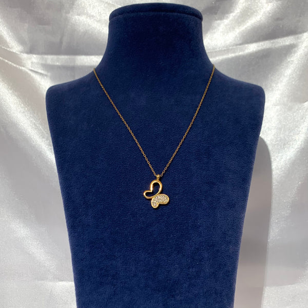 Single Butterfly Sterling Silver Necklace