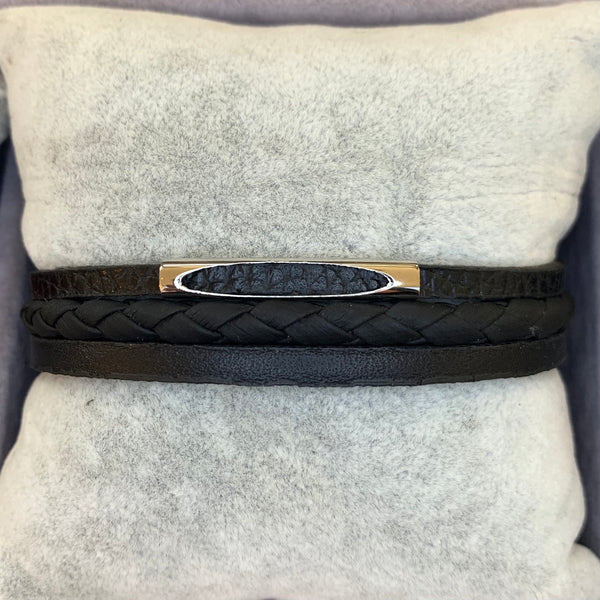 Cool Multiple Strips Leather Bracelet