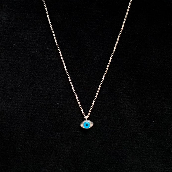 Mini Evil Eye Sterling Silver Necklace