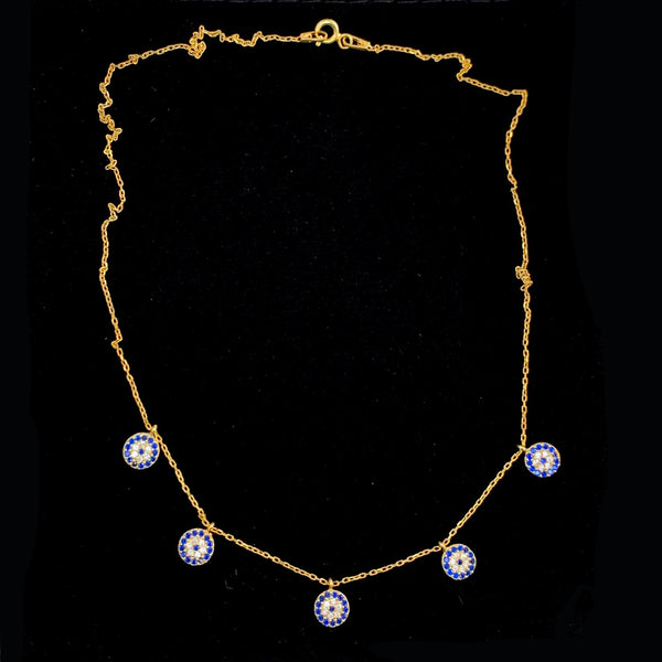 Multiple Evil Eye Crystal Necklace