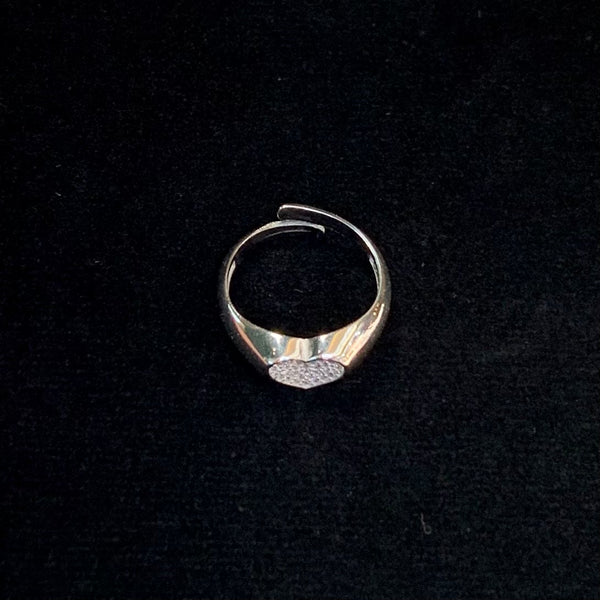 Heart Sterling Silver Ring Adjustable
