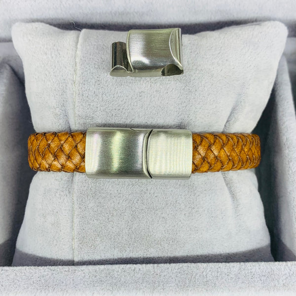 Classy Leather Men Bracelet