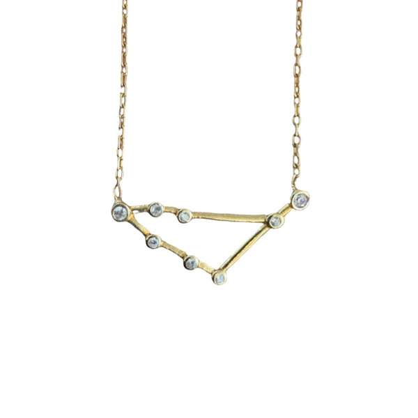 New Trendy Zodiac Sign Sterling Silver Necklace
