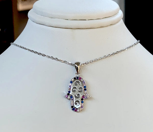 Hamsa Necklace Greek Jewelry