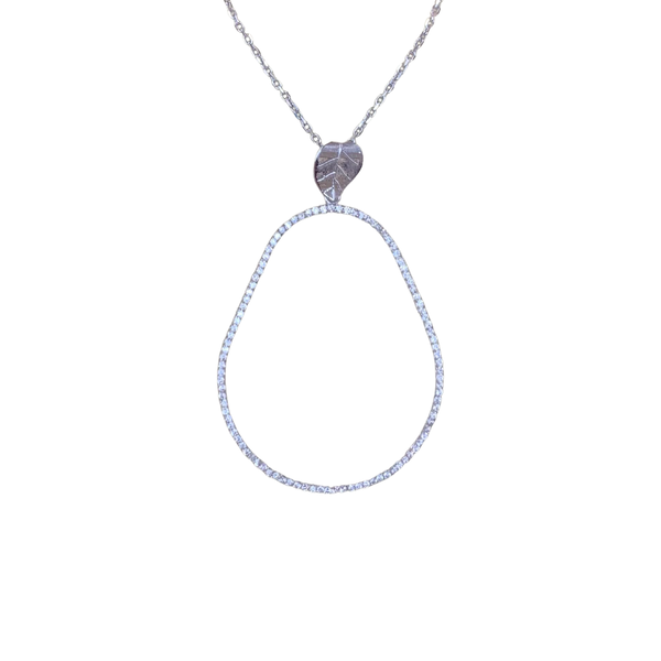 Stylish Crystal Shinning Necklace Sterling Silver