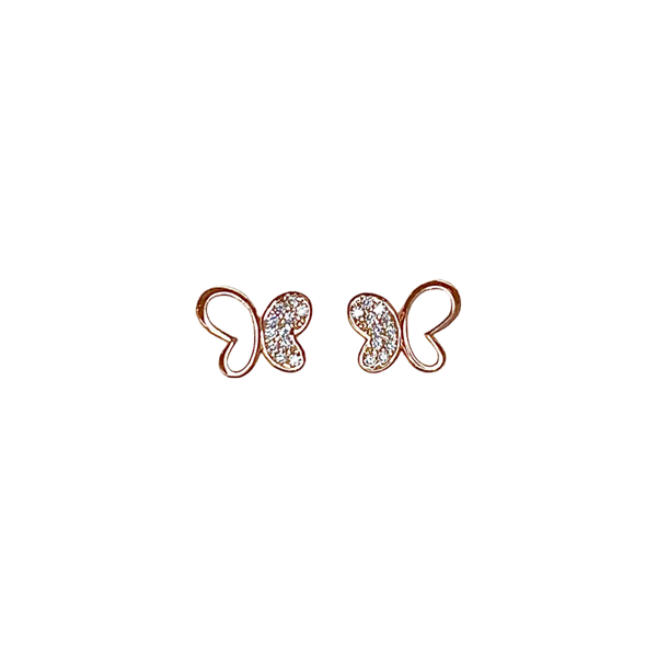 Butterfly Stud Sterling Silver Earrings