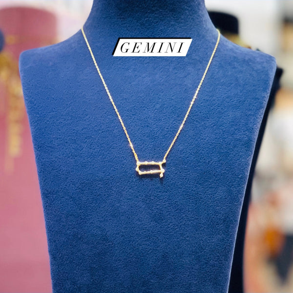 New Trendy Zodiac Sign Sterling Silver Necklace