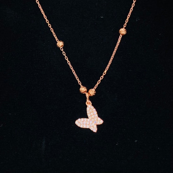 Mini Butterfly Sterling Silver Necklace with Ball Chain