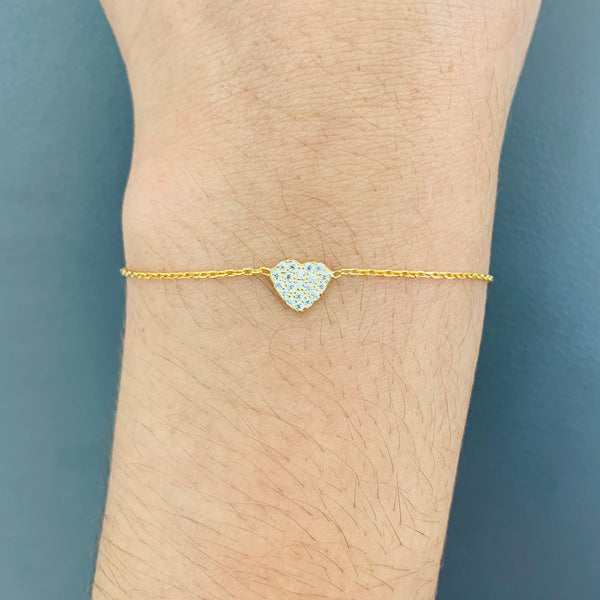 Tiny Heart Sterling Silver Bracelet