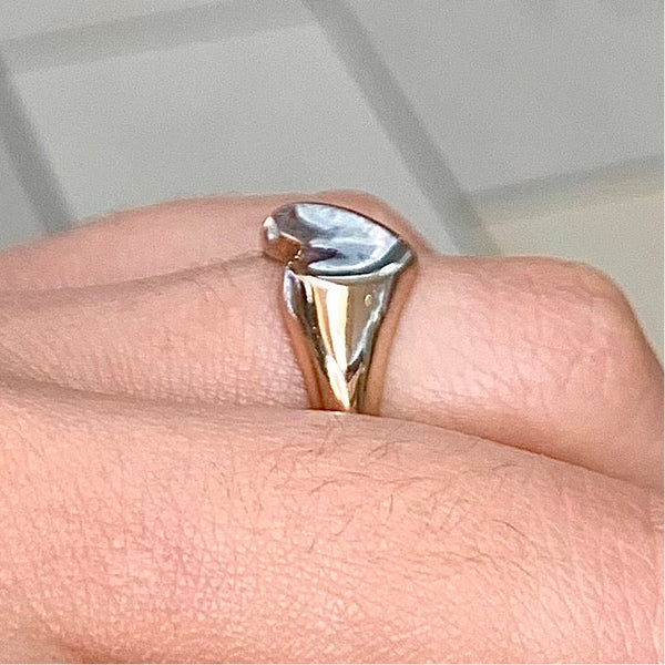 Rose Gold Heart Sterling Silver Ring