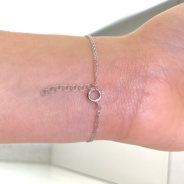 Mini Single Butterfly Sterling Silver Bracelet