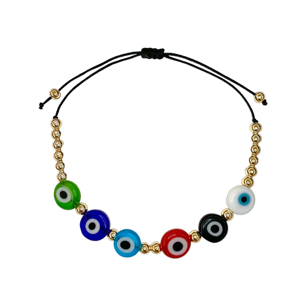 Multicolor Evil Eye Adjustable Protection Bracelet Red String Bracelet