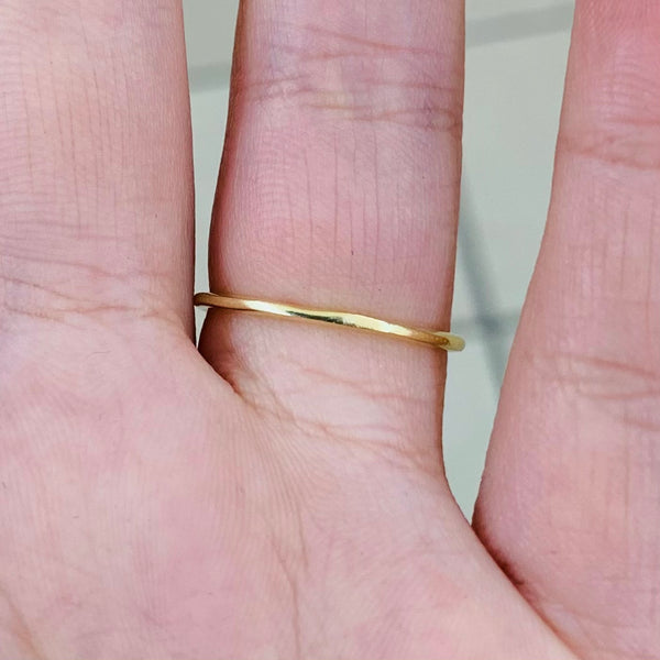 Tiny Pearl Gold Plated Sterling Silver Ring