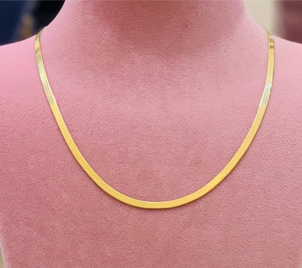 Herringbone Snake Chain Sterling Silver Necklace