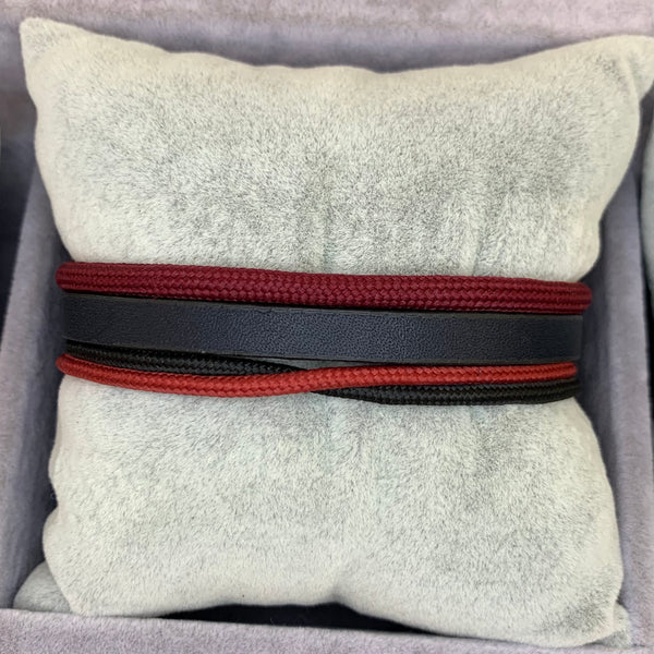 Multiple Strips Men Leather Bracelet