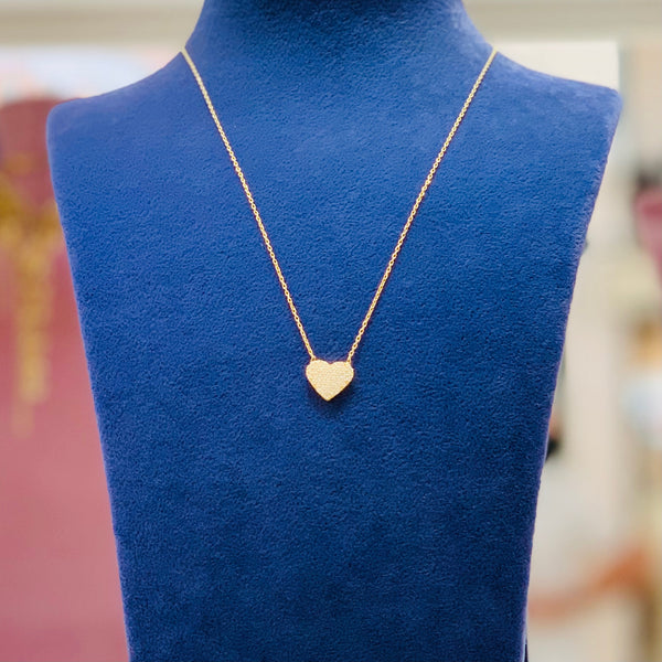 Single Small Heart Sterling Silver Necklace