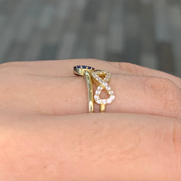 Infinity Evil Eye Sterling Silver Ring