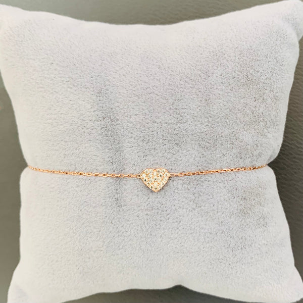 Tiny Heart Sterling Silver Bracelet